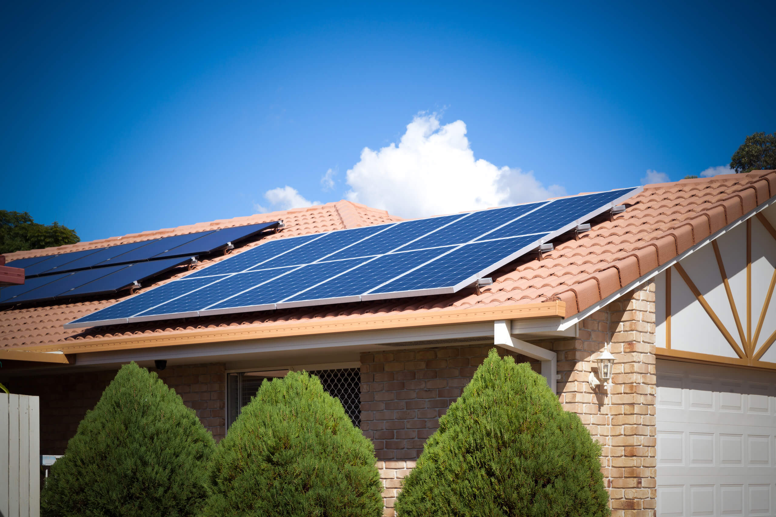 Solar panels generating electricity on a roof in Phoenix, AZ. Solar panels generating electricity on a roof in Phoenix, AZ.